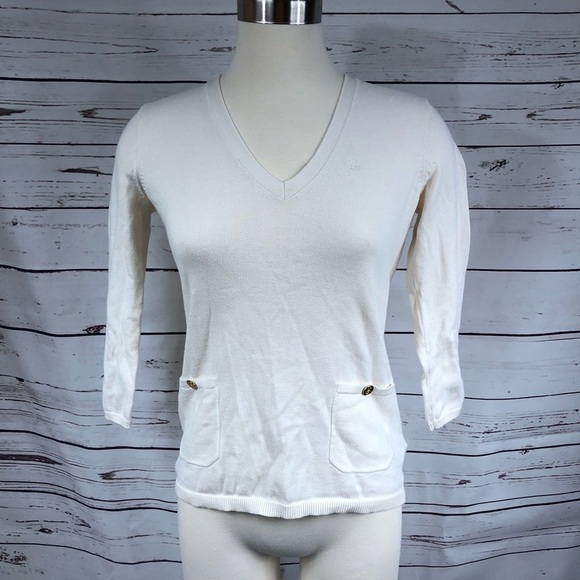 Ralph Lauren White Sweater - Picture 1 of 6